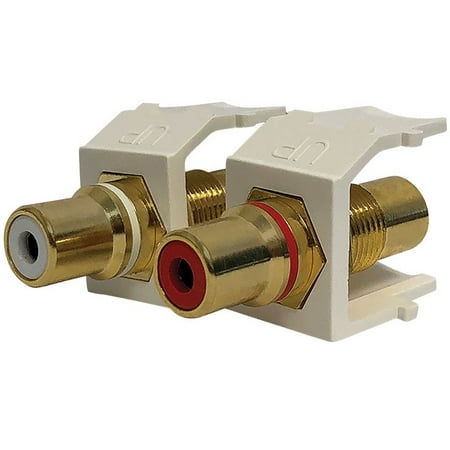 - Monster Cable 3897394 Just Hook It Up Rca Keystone Jack Inserts, White