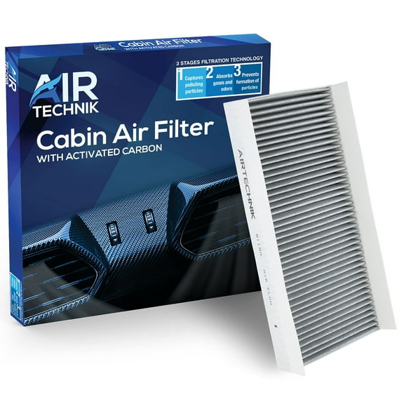 AirTechnik CF9118A Cabin Air Filter w/Activated Carbon  Fits Ford Escort 2000-2002, Focus 2000-2005, Transit Connect 2010-2013 - XS4Z-16N619-AA