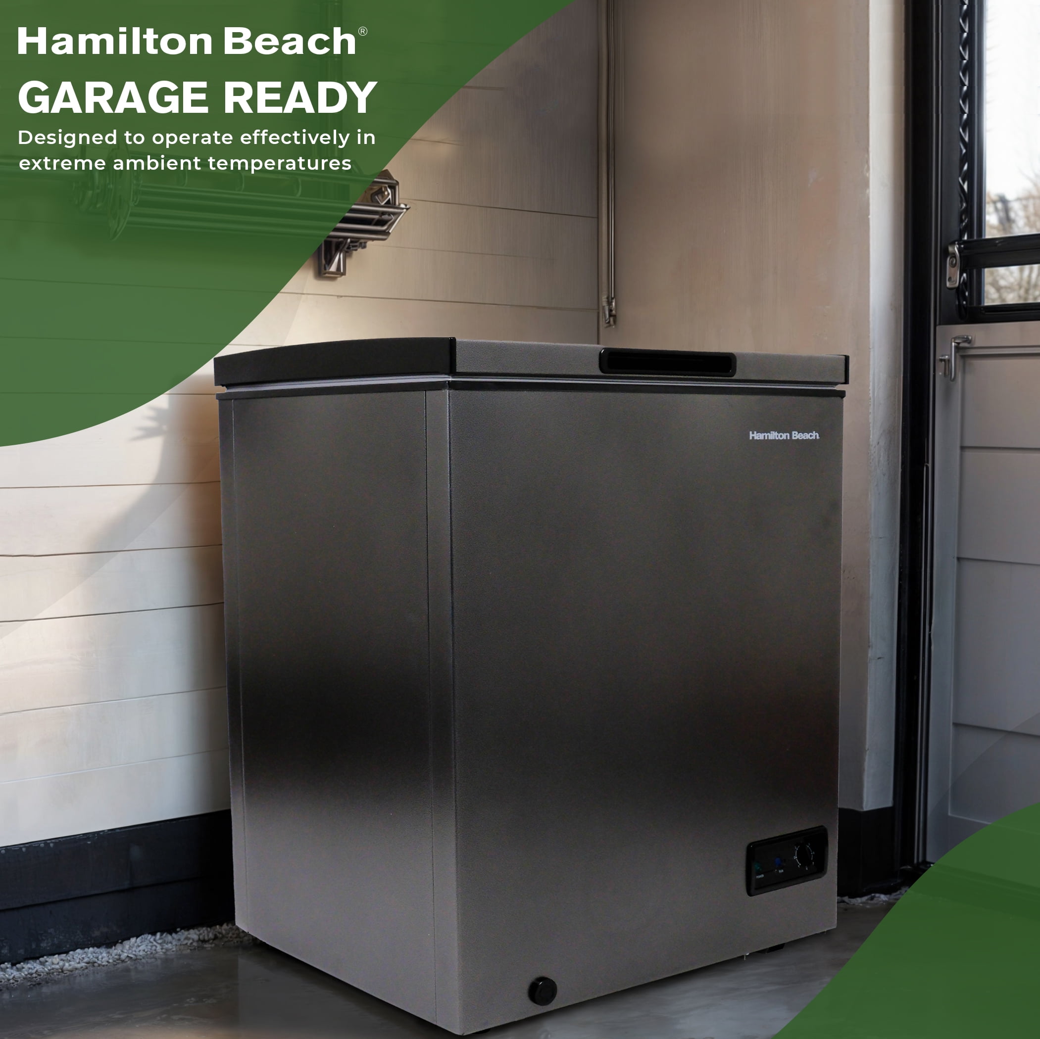 Hamilton Beach 5.0 cu ft Garage Ready Chest Freezer in Dark Granite Finish