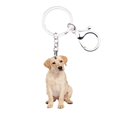 thumbnail image 3 of LLavero de perro Labrador Retriever, Llaveros planos de animales 2D, Kawaii para él, su regalo de Navidad, accesorios para llaves de coche, lindos dijes, anillo de moda, 3 of 4
