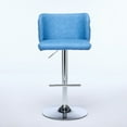 thumbnail image 6 of Furniture,Swivel Barstools Adjusatble Seat Height With Chrome Base, Modern PU Upholstered Bar Stools with the whole Back Tufted, for Home Pub and Kitchen Island,Blue, Set of 2, 6 of 6