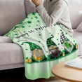 thumbnail image 5 of Throw Blanket Fleece Throw Blanket 40x50in, St. Patrick's Day Gnome Pot of Gold Horseshoe Soft Lightweight Bed Blankets Green Lucky Leaf Fuzzy Couch Blankets for All Season, 5 of 9