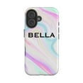 thumbnail image 1 of Personalised Pastel Swirl Name iPhone 16 Case,iPhone 16 Plus, 1 of 5