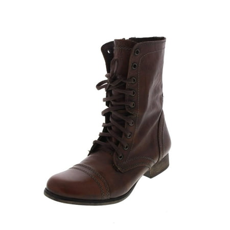 boots madden steve combat leather womens troopa lace