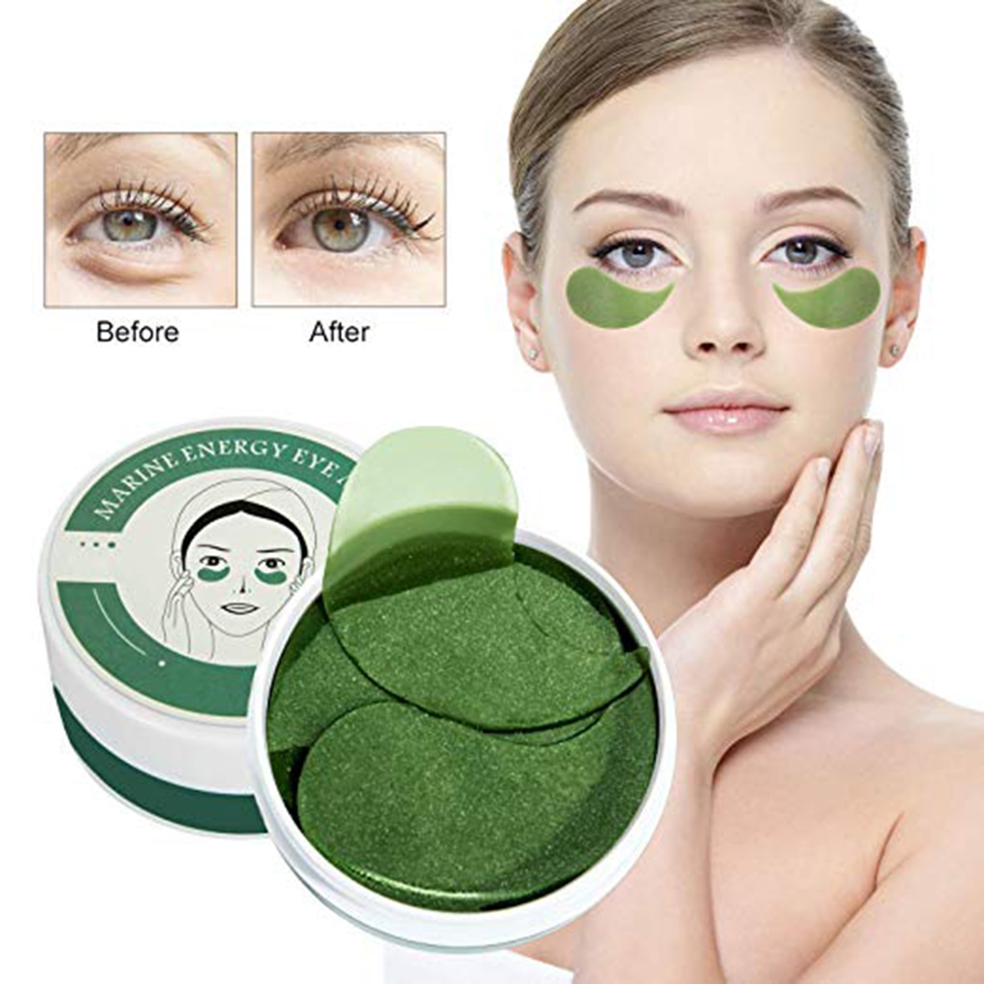 На сколько клеят патчи на глазах. Патчи Spirulina Hydrogel Eye Mask. Патчи Eye Patches. Девушка с зелеными патчами. Девушка с патчами на глазах.