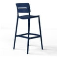 thumbnail image 5 of WestinTrends Playa Stackable Polypropylene Resin Plastic Outdoor Patio Bar Stools (Set of 2), Navy Blue, 5 of 13