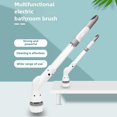 thumbnail image 4 of Brosse de Nettoyage Électrique Sans Fil pour Salle de Bain et Planchers avec Long Manche Rétractable, Rotation Automatique, 5 Têtes Interchangeables, Distributeur de Détergent - Outil de Nettoyage Ménager Multifonction Blanc pour, 4 of 6