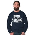 thumbnail image 5 of Jesus Strong Philippians 4:13 Bible Sweatshirt for Men or Women Brisco Brands X, 5 of 6