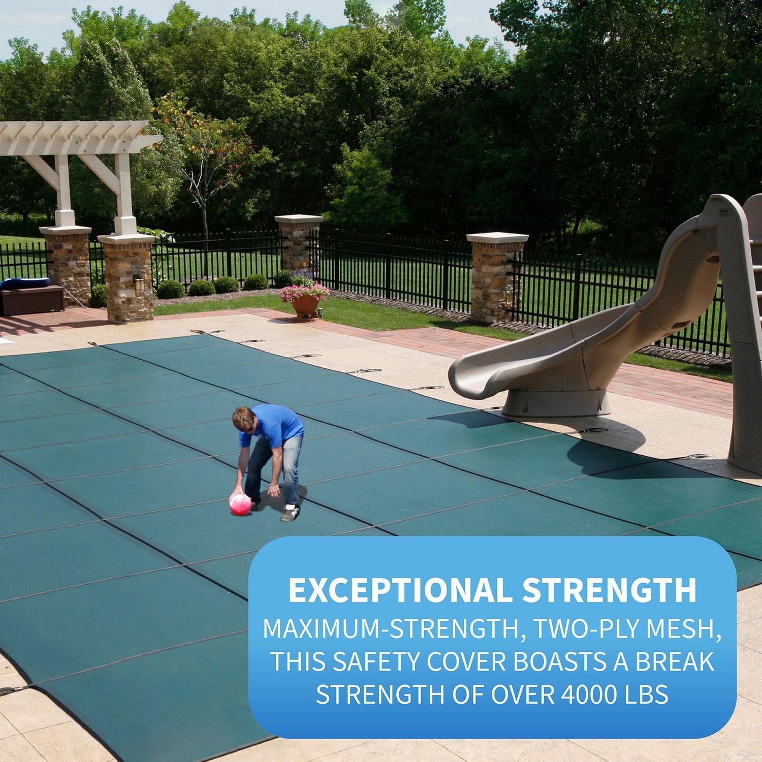 Blue Wave 14-ft x 28-ft Rectangular In Ground Pool Safety Cover