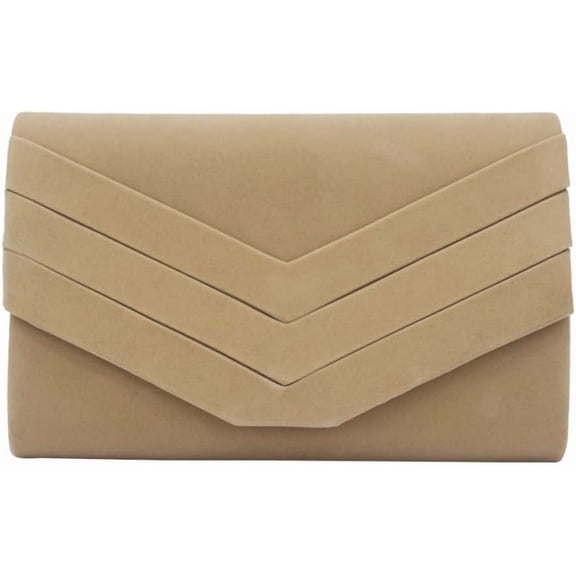 Kwuty Clutch Purse for Women Evening Bag Evening Purses Wedding Party Purses Clutch Bag Velvet Suede Pleated