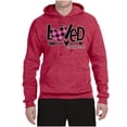 thumbnail image 2 of Wild Bobby, Loved John 3:16 Inspirational/Christian Unisex Graphic Hoodie Sweatshirt, Vintage Heather Red, Large, 2 of 6