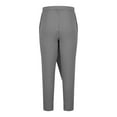 thumbnail image 5 of Yyeselk Men's Linen Wrap Pants Casual Elastic Waist Drawstring Lightweight Trousers Loose Straight Legs Beach Yoga Pants with Pockets Gray XL, 5 of 6