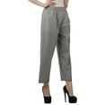 thumbnail image 3 of Moomaya Solid Color Elastic Waist Pants Cotton Narrow Fit Straight Women Pants For Kurti, 3 of 6