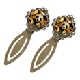 thumbnail image 2 of Panda sunflowers Stainless Steel Vintage Copper-Colored Lace Bookmarks - Set of 2, Book Accessories for Book Lovers, 2 of 5