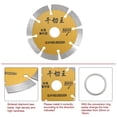 thumbnail image 4 of Diamante Hoja, 4,5" 114mm Segmentado Borde Sierra con 20mm Eje para Angulares Amoladoras para Cortar Concreto Piedra Albañilería Ladrillo Bloque, Amarillo, 4 of 5