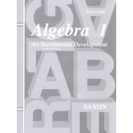 Saxon Algebra 1 Tests Only Third Edition - Walmart.com