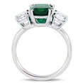 thumbnail image 4 of Everly Women's Created Sapphire and Emerald 10K White Gold Engagement Ring, 4 of 8