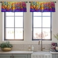 thumbnail image 4 of LALILO Kitchen Curtain Valance Oil Landscape Autumn Forest Rod Pocket Window Curtain 52"x 18" Set of 2, 4 of 7