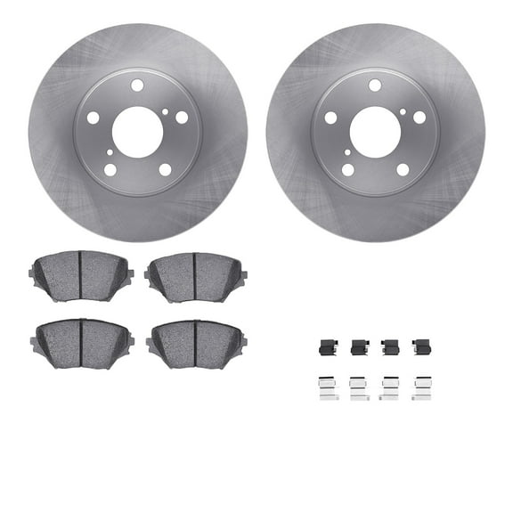 Dynamic Friction Company Front Brake Rotors with 5000 Advanced Brake Pads includes Hardware 6512-76638