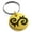 Gold, variant on Stainless Steel Aztec Energy Rune Engraved Small Medallion Circle Charm Keychain Keyring