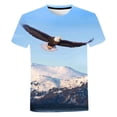 thumbnail image 2 of Camiseta con estampado 3D de animales de águila de verano, camiseta de moda para mujer, camiseta de manga corta con cuello redondo, camiseta de gran tamaño, 2 of 4