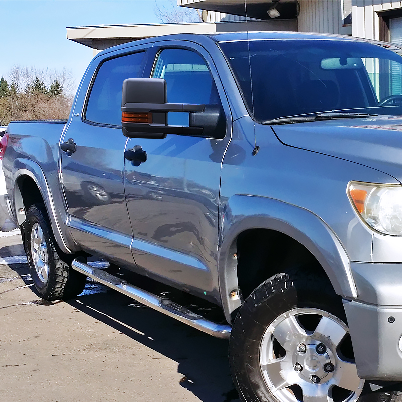 Spec D Tuning Black Power Heated Bsm Tow Mirrors W Amber Led Signals For 2007 2020 Toyota Tundra 08 17 Sequoia Left Right Pair Walmart Com Walmart Com