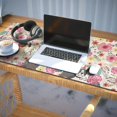 thumbnail image 3 of Long Mouse Pads for Desk,Pug Dogs with Pioneer Flower Desk Mats on Top Of Desks, Desk Mouse Pad Extra Large with 3mm Non-Slip Base and Stitched Edge for Gaming,Office,Work,Home 35.4"x15.7", 3 of 6