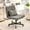 Linen Grey, variant on Criss Cross Chair, Office Chair Cross Legged with Wheels, Armless Office Chair, Velvet Desk Chairs with Wheels for Home Office, Meditation, Makeup
