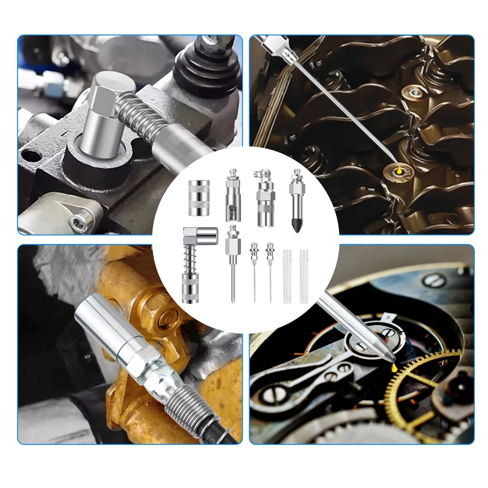 GUYUTING Versatile Steel Grease Needle Nozzles for Deep Hole Lubrication, Durable Material, Long-Lasting