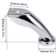 thumbnail image 2 of Patas Para Sofá Mueble Cama Curvas Cromo C/tornillos 4 Pzas PLATA, 2 of 4