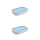 thumbnail image 4 of Matsuzay Recipiente de plástico portátil para alimentos, ligero y elegante, para organizar la cocina, ligero y sin esfuerzo Azul 2Conjunto, 4 of 6