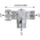 thumbnail image 2 of Solid Brass 3-Way Shower Diverter Valve G1/2" - Bathroom T-Adapter for Multiple Fixture Control_CP, 2 of 4