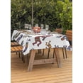 thumbnail image 3 of Outdoor Tablecloths with Umbrella Hole & Zipper, Boho Western Colorful Rectangle Tablecloth 60x120 Inch, Vintage Abstract Art Ethnic Tribe Waterproof Table Cloth, Patio/Pool/Picnic Table Covers, 3 of 8