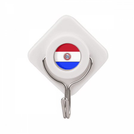 

Paraguay National Flag South America Country Adhesive Wall Hooks Hanging Self Sticky