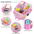 thumbnail image 3 of Tinyat Clear Backpack Heavy Duty Large Waterproof Transparent Stadium Approved School Bookbag 6-Pockets Clear Bag Pink, 3 of 6