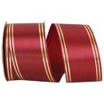 thumbnail image 1 of Reliant Ribbon 5503-090-40K 2.5 in. 50 Yards Quad Stripe Ribbon, Burgundy, 1 of 1