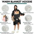 thumbnail image 5 of Wearable Oversized Blanket,Cartoon Corgi Dog and Footprints Wearable Blanket Hoodie for Adults,Cozy Hooded Blankets with Super Pockets,Super Warm Fuzzy Pullover for Women & Men, 5 of 6