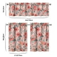 thumbnail image 6 of Vintage Rustic Curtains 36 Inch - 3 Panel Bohemian Floral Farmhouse Set with Wildflowers, Rod Pocket Kitchen Window Drapes for Country Cottage Style, 6 of 6