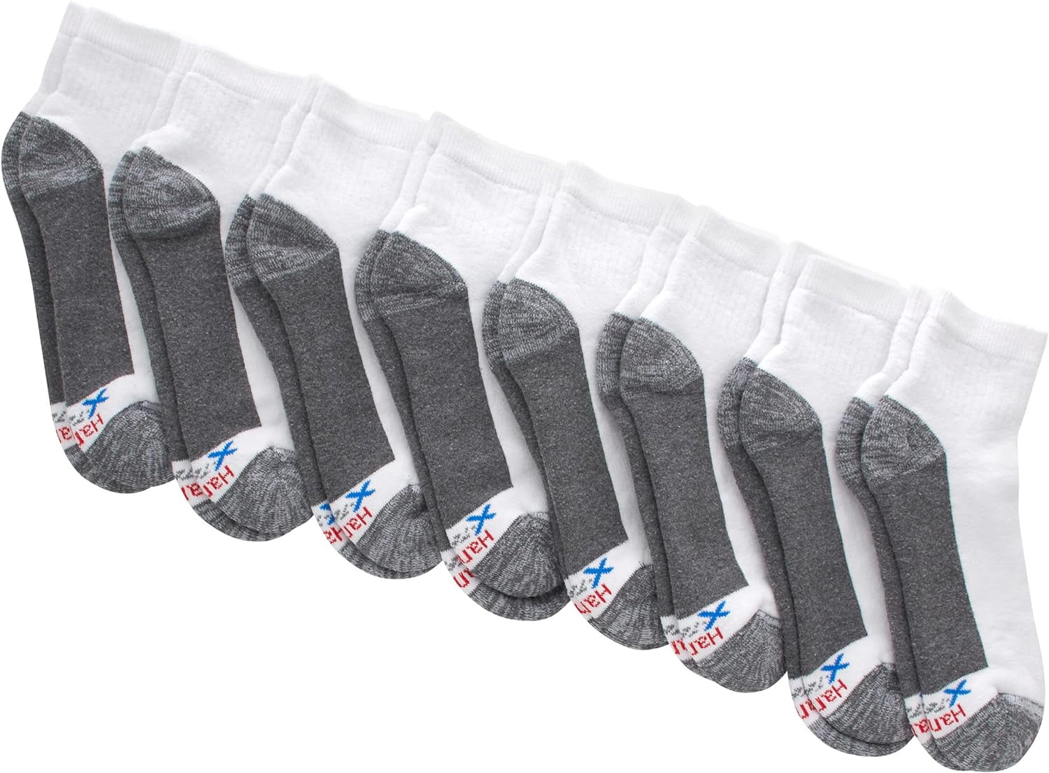 Men's Hanes Ultimate® 8-Pack X-Temp Ultra Cushion Ankle Socks Color: White Size: 6-12