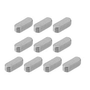 10Pack Round Ended Feather Key, 4 x 4 x 12mm Stainless Steel Key Stock Keystock