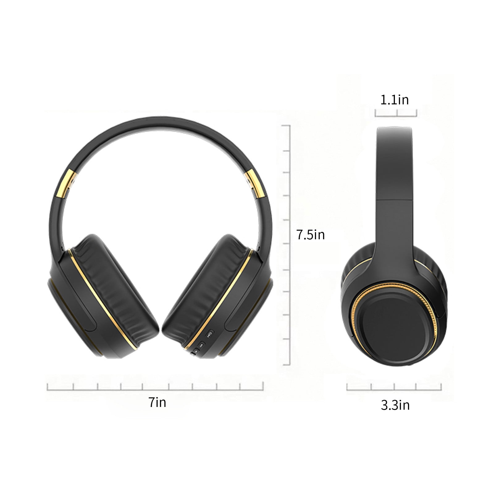 Active Noise Cancelling Headphones 100H Playtime Wireless Over Ear Bluetooth Headphones with Deep Bass Fast Charging Light Weight Comfort Earcups Headsets for Travel Home Office Phone PC,Black