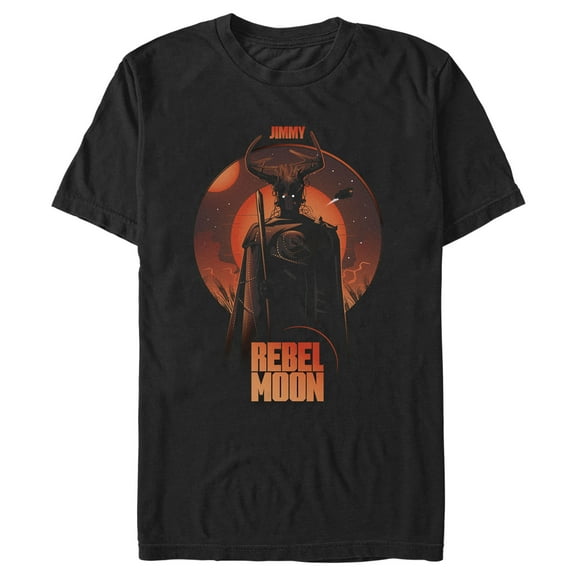 Men's Rebel Moon Jimmy Warrior Portrait  Graphic Tee Black Large