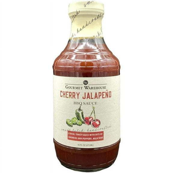Gourmet Warehouse Cherry Jalapeno Premium BBQ Sauce - 16 oz (Packaging May Vary)