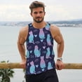 thumbnail image 6 of Daiia Silhouette Cats Printed Men's Quick Dry Fit Muscle Tank Top Slim-Fit Tank Workout Tank Top Lightweight Sports Tank Top-XX-Large, 6 of 7