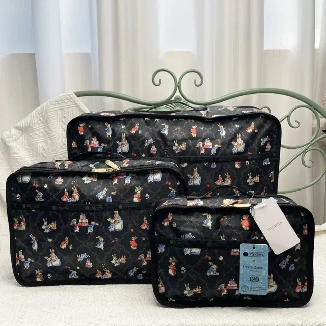 Lesportsacs Mymelody bolsa de almacenamiento 3 unids/set 3966-3967-3968 bolsa de viaje para zapatos y ropa de Color sólido
