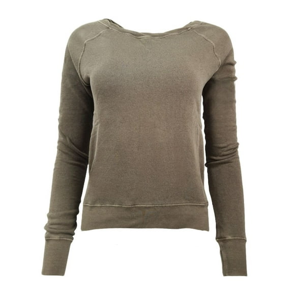 PAM & GELA Women's Private Annie Hi Lo Sweatshirt, Green, X-Small