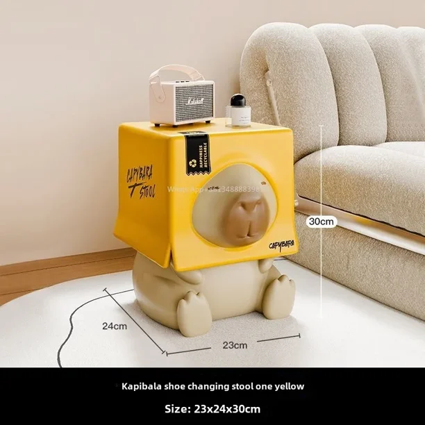 Mesita de noche, simplicidad moderna, lujo ligero, alto sentido, hogar, dormitorio, Kapibara, creatividad, mesa auxiliar, zapatos, decoraciones