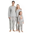 thumbnail image 4 of Muk Luks Soft Knit Matching Family Pajama Set , Grey Fairisle/Dogs, T/L, 4 of 4