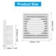 thumbnail image 2 of Uxcell 4" Ventilación de Pared, Rejilla de Ventilación de Gable ABS con Malla de Pantalla, 2 of 6