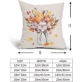 thumbnail image 5 of Autumn Fall Leaves Floral Pillow Covers 20X20 in Orange Maple Leaf Vase Couch Pillow Cases Pink Flower Thanksgiving Decorative Throw Pillows Set of 2 Rustic Home Decor for Room Couch Porch Patio, 5 of 6